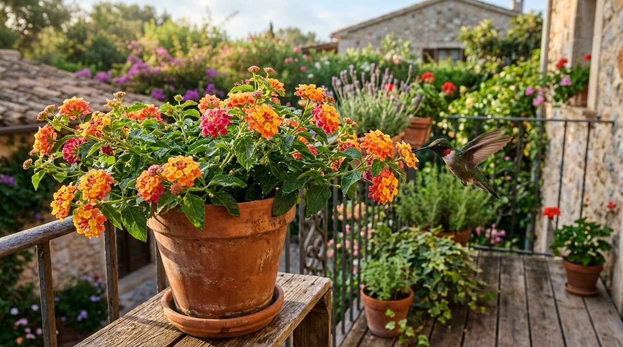 A lantana produz flores pequenas, agrupadas e ricas em néctar.
