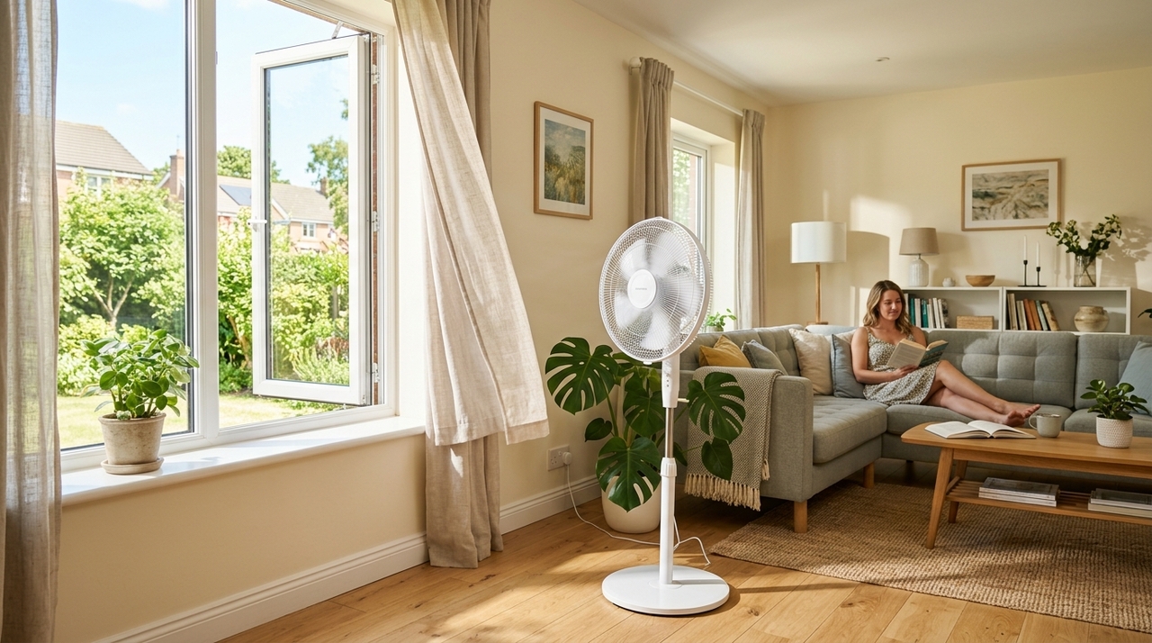Conselhos para famílias que utilizam ventiladores no quarto O ventilador não esfria o ar de verdade, ele só faz esse ar se mexer