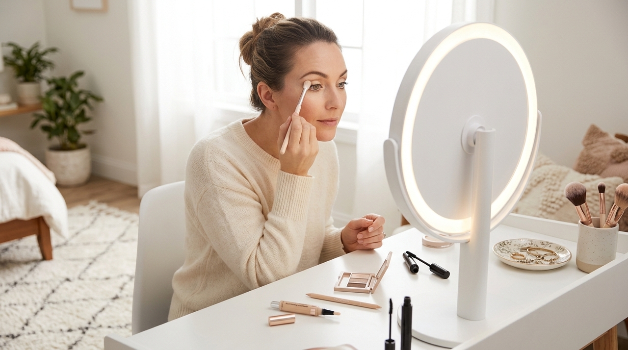 Como maquiar olhos fundos e iluminar o olhar para dar profundidade e vida ao rosto, passo a passo Os olhos fundos possuem uma profundidade natural na cavidade ocular, criando sombras mais evidentes ao redor da pálpebra.