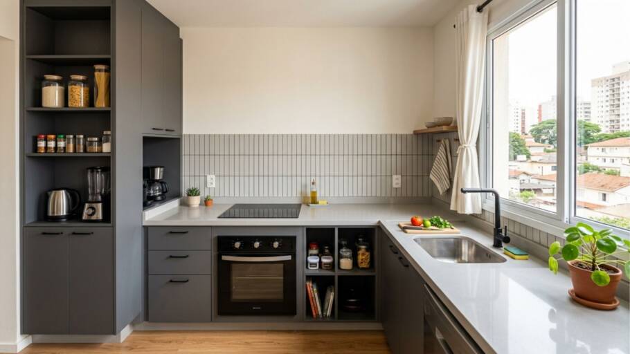 Adeus armários de cozinha suspensos! Os designers agora têm um um novo modelo de cozinha favorito, você vai adorar Cozinhas modernas valorizam linhas mais limpas e minimalistas