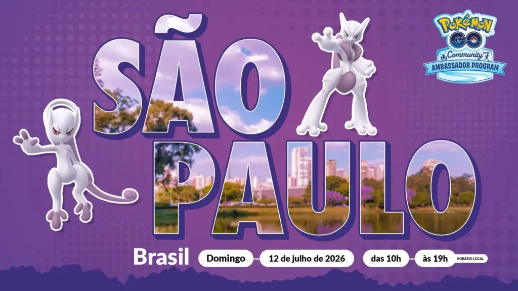 Festival do Pokémon GO Global 2026 traz Megaevoluções de Mewtwo ao jogo Anúncio do evento principal do Festival do Pokémon GO Global 2026