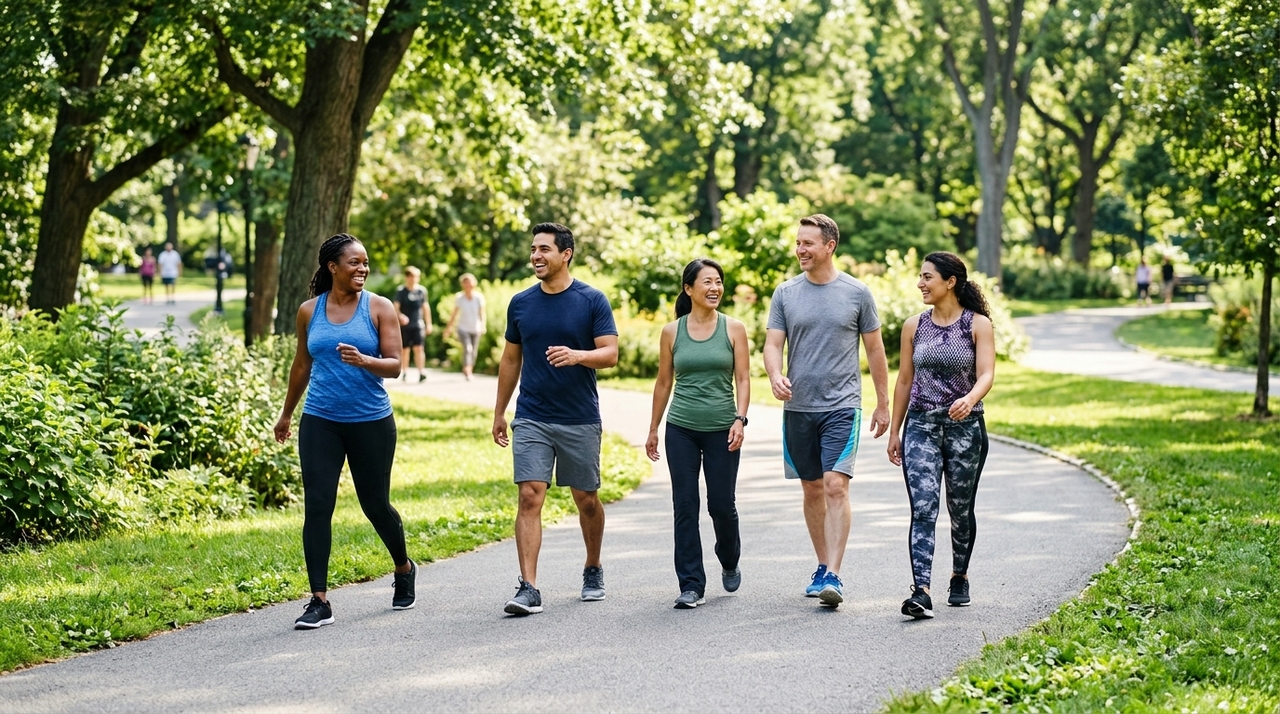 Os treinadores concordam: “Caminhar 5 dias por semana, de segunda a sexta-feira, resulta numa perda de 78.000 calorias por ano.” Caminhar 5 dias por semana pode ajudar a reduzir longos períodos sentado e melhorar resistência, circulação e disposição.