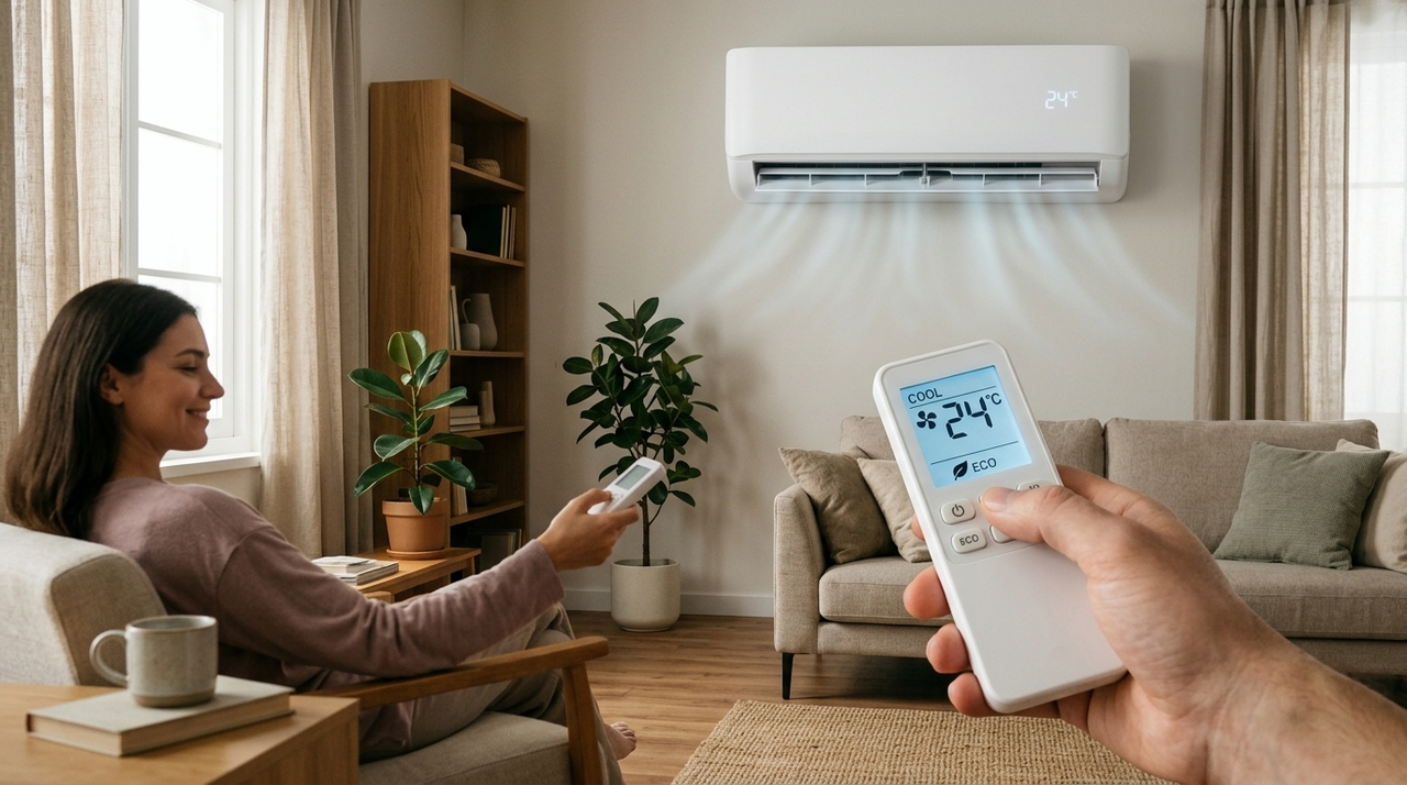O modo eco vale a pena quando a prioridade é manter uma temperatura agradável por várias horas, sem exigir resfriamento rápido.