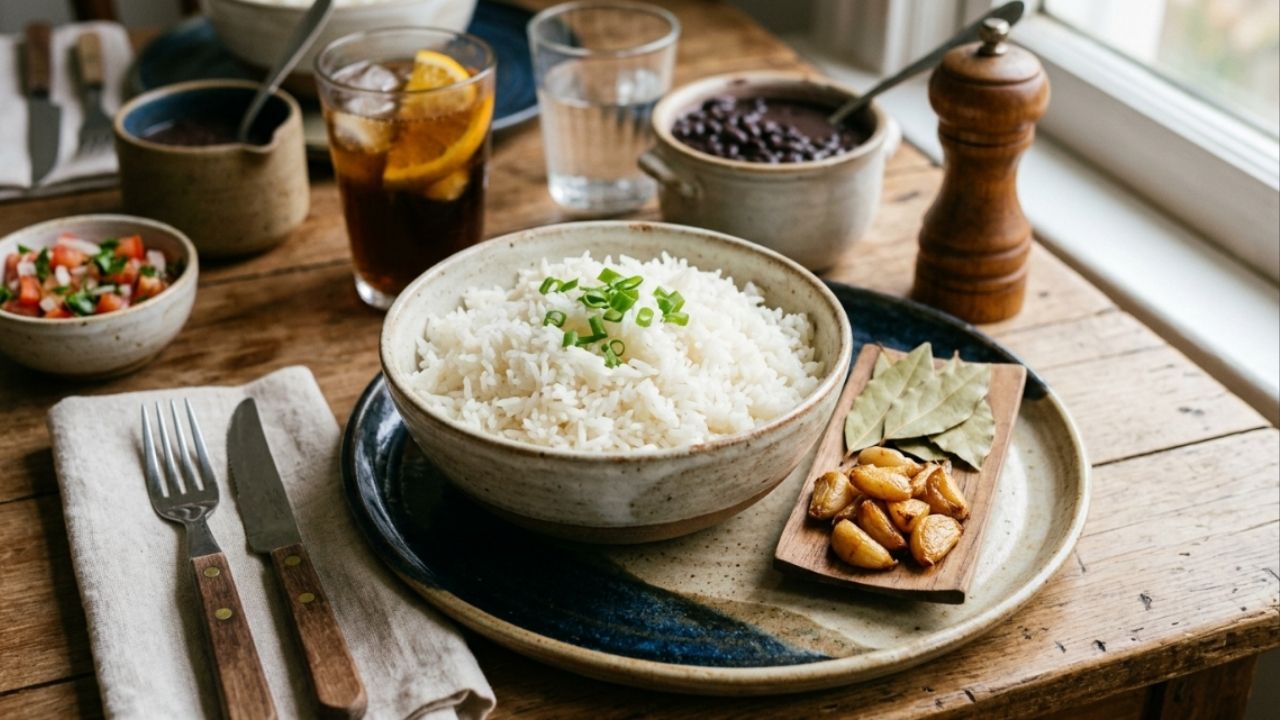 Juanjo López, chef: “O arroz branco não é feito com água, mas com 3 dentes de alho, 2 folhas de louro e um caldo” Aromas discretos fazem toda a diferença.