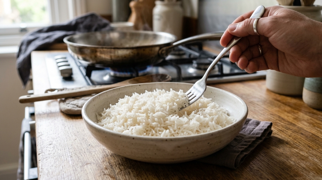 Os chefs concordam: “O arroz mais soltinho não precisa de mais água no cozimento, mas sim de uma etapa anterior diferente.” A etapa principal é lavar o arroz em água corrente até que a água saia menos turva.