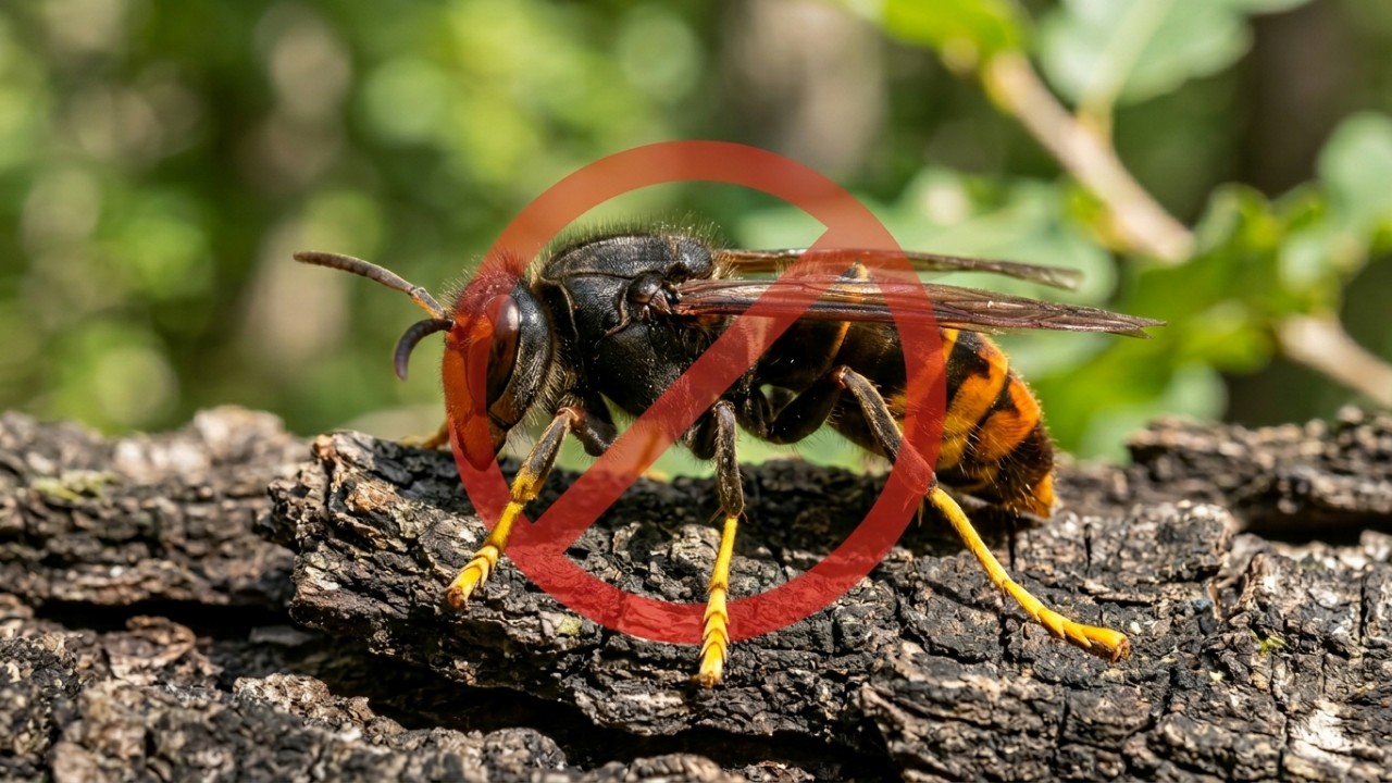 Garrafas plásticas recicladas são transformadas em armadilhas sustentáveis para combater a proliferação da vespa-asiática na Espanha. – Imagem gerada por IA
