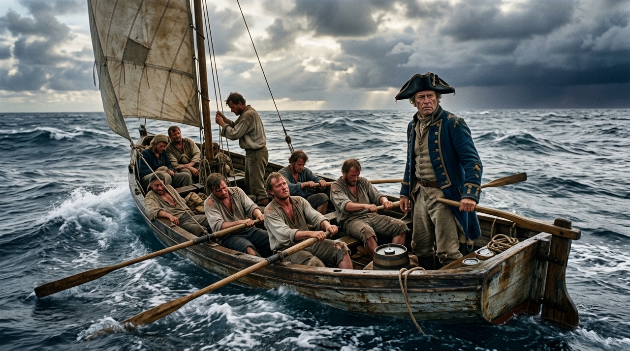 O HMS Bounty deixou a Inglaterra no fim de 1787 sob o comando de William Bligh.