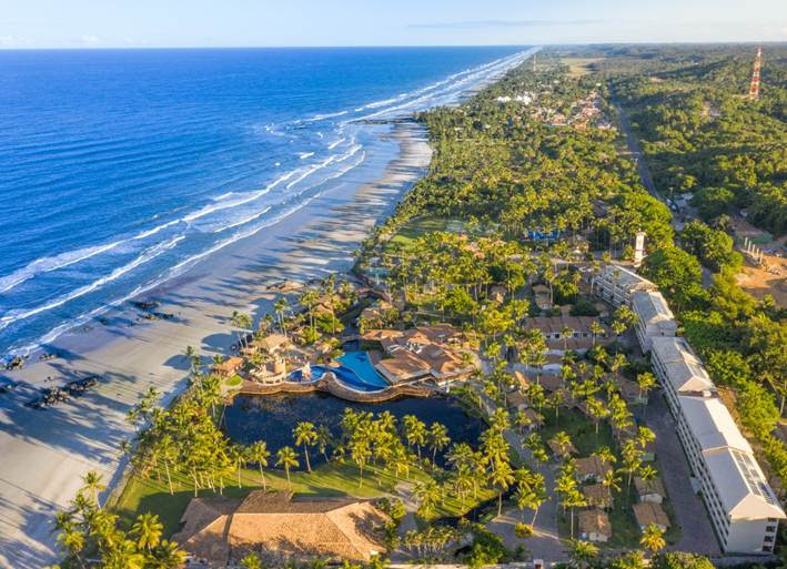 Vista do Cana Brava All Inclusive Resort, em Ilhéus, no sul da Bahia