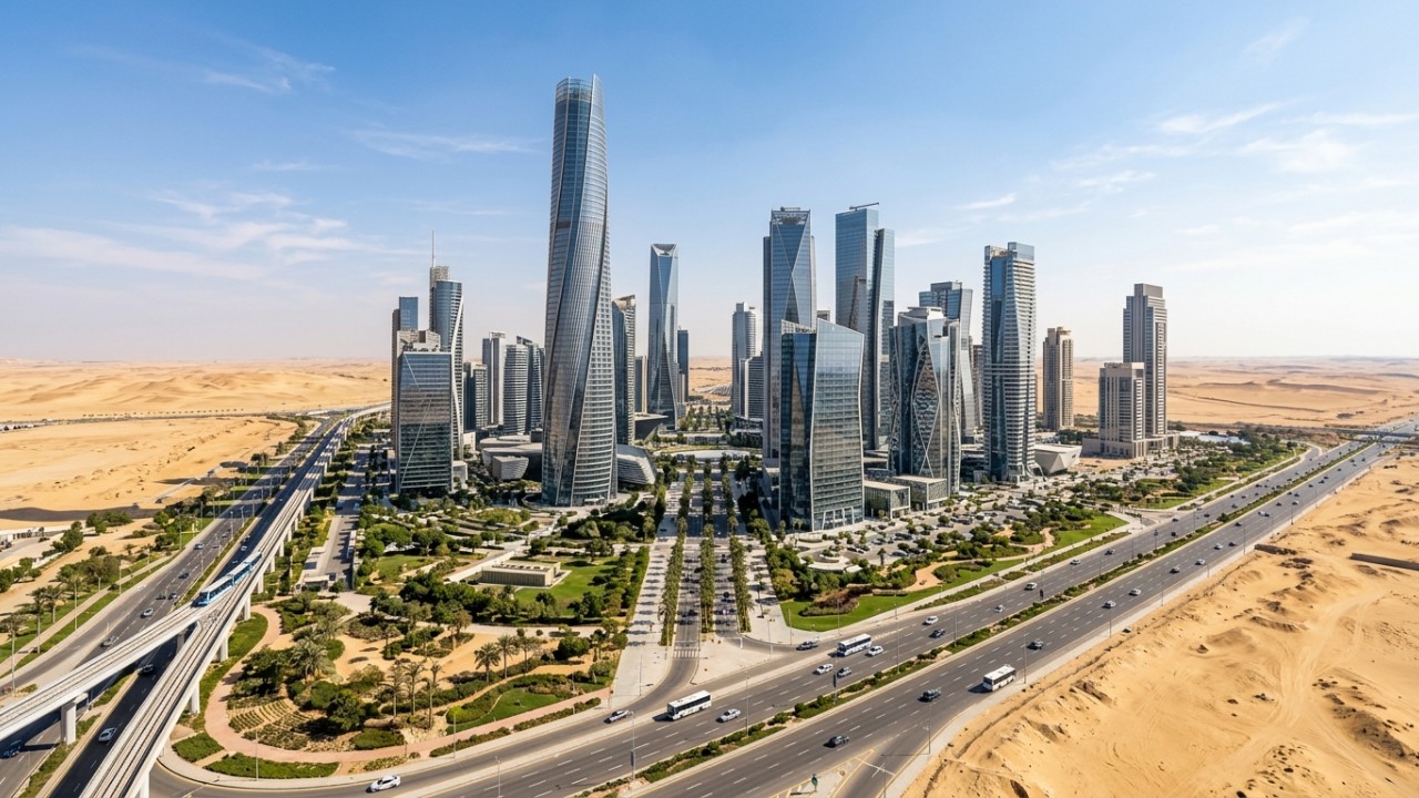A Iconic Tower consolida o distrito comercial como um novo centro global de negócios e inovação. – Imagem gerada por IA