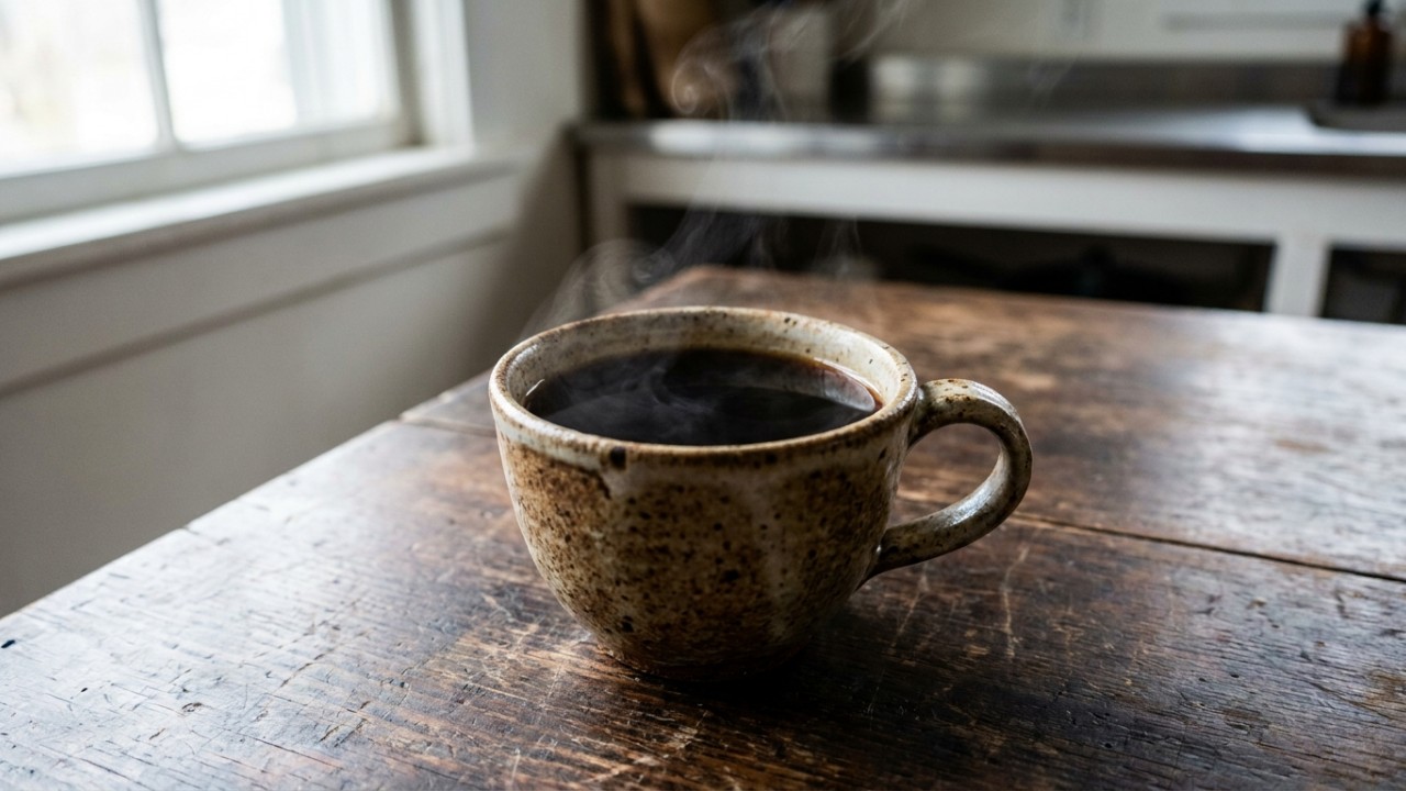 Escolher o café puro vai além do paladar e sinaliza uma busca profunda por autenticidade na rotina diária. – Imagem gerada por IA