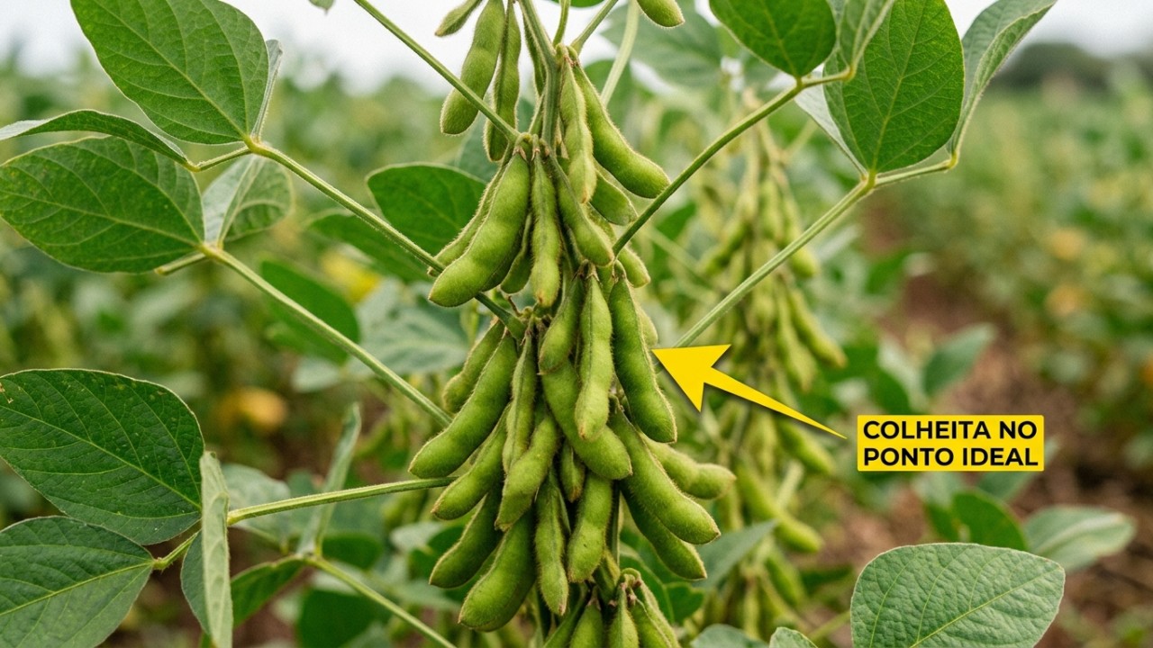 A soja verde desenvolvida pela Embrapa surge como uma alternativa prática e altamente nutritiva para a alimentação diária. – Imagem gerada por IA