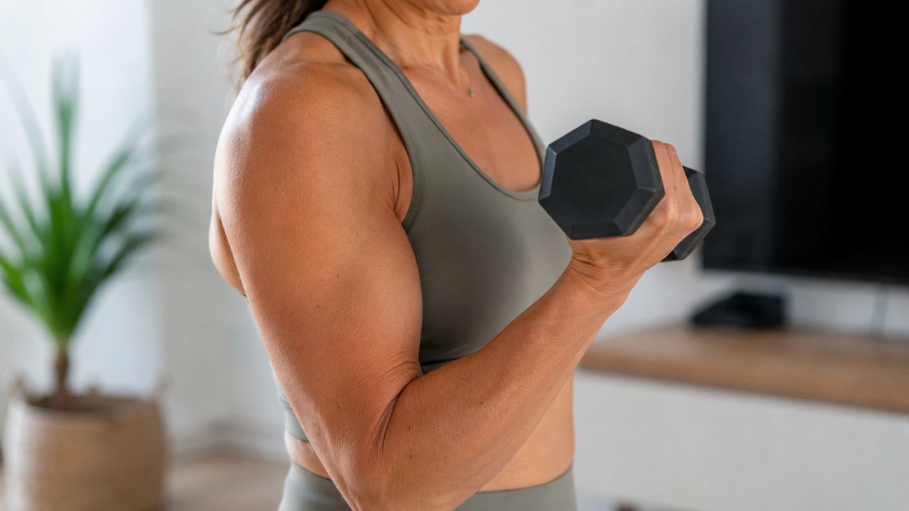 A técnica correta, com movimentos controlados e postura firme, otimiza o treino de braços.