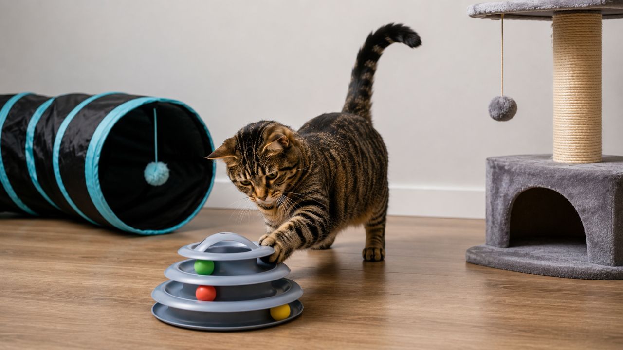 Brinquedos, arranhadores e áreas elevadas estimulam os gatos e reduzem sua ansiedade.