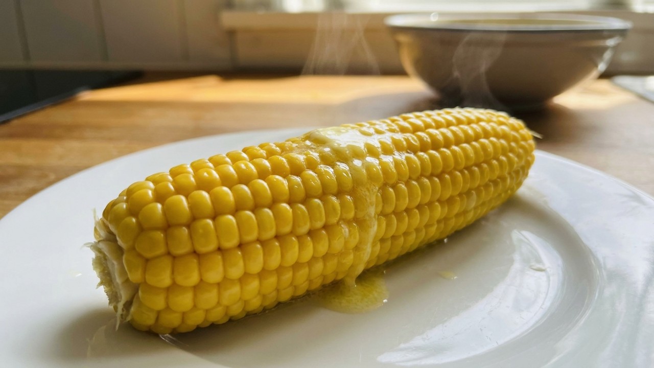 A palha natural do milho retém a umidade interna e funciona como uma barreira que impede o ressecamento durante o cozimento. – Imagem gerada por IA