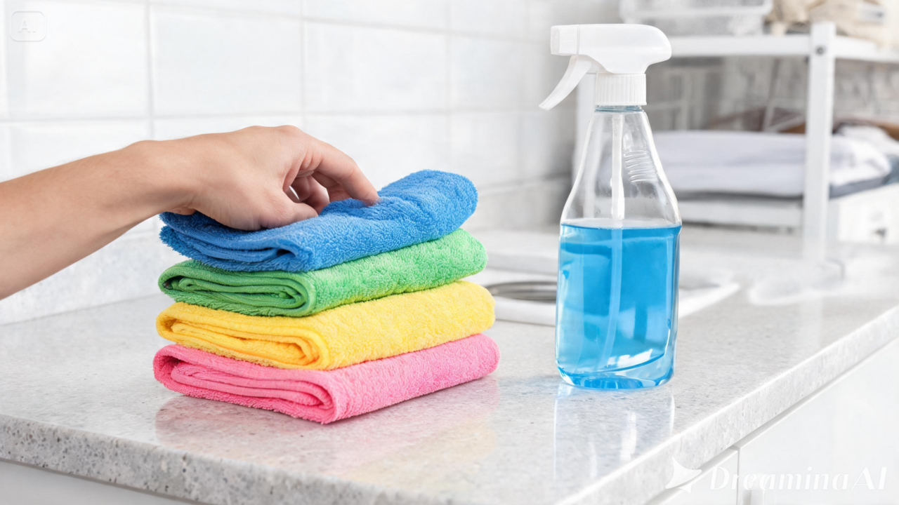 As cores dos panos de microfibra não são aleatórias, pois formam um código para limpar corretamente cada área da casa Um sistema simples com panos de microfibra está ajudando muitas pessoas a manter a casa mais limpa e segura no dia a dia.