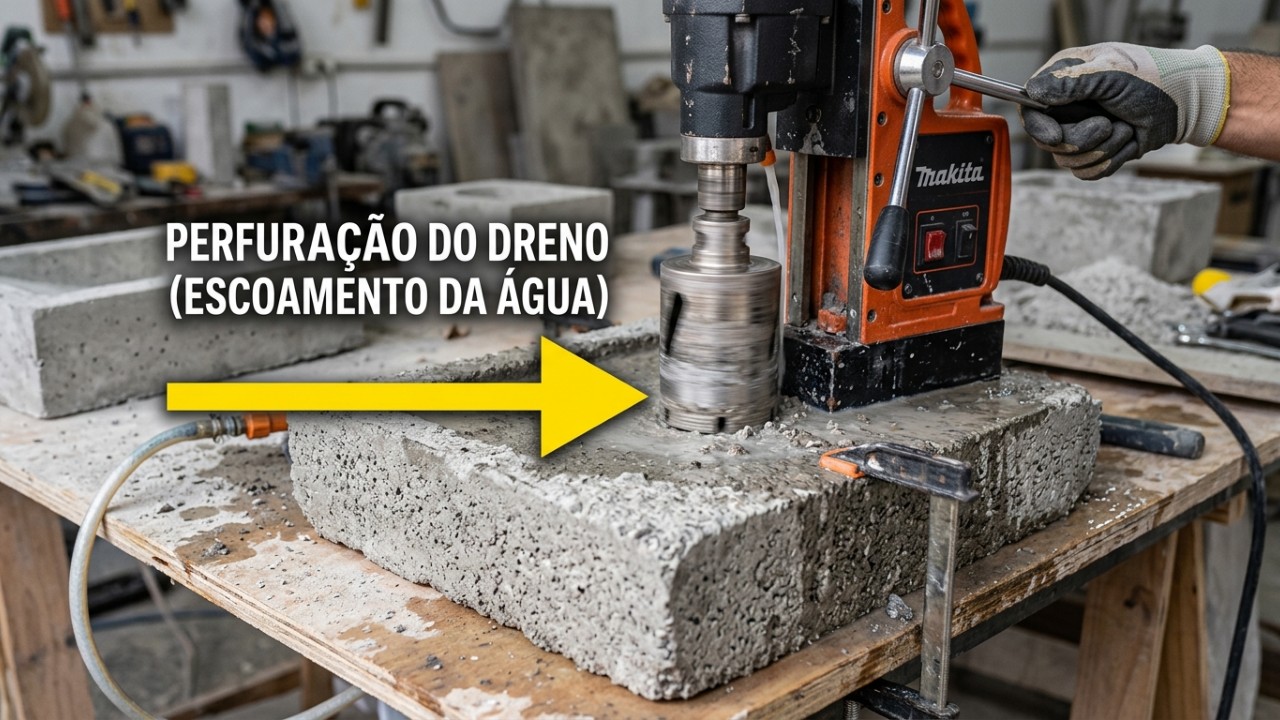 Crie uma pia para o jardim: basta ter criatividade e seguir este passo a passo A preparação de uma base firme com areia peneirada garante a estabilidade necessária para moldar a cuba de cimento. – Imagem gerada por IA