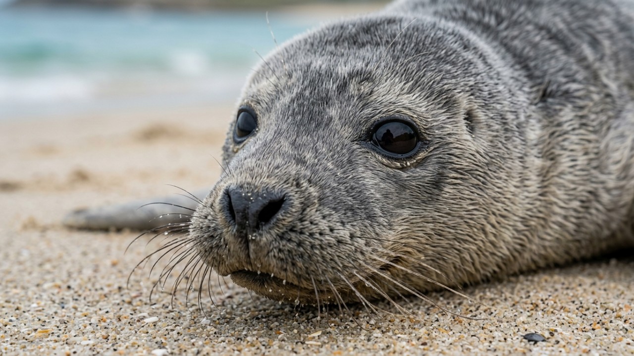 Resíduos plásticos e redes de pesca abandonadas ameaçam a fauna costeira. – Imagem gerada por IA