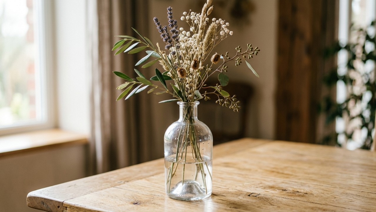 Não jogue fora garrafas de vinho vazias, você tem um tesouro: 3 dicas de faça você mesmo para reutilizá-las e decorar sua casa Transformar garrafas de vinho vazias em vasos elegantes é uma maneira simples e sustentável de renovar a decoração da sua casa. – Imagem gerada por IA