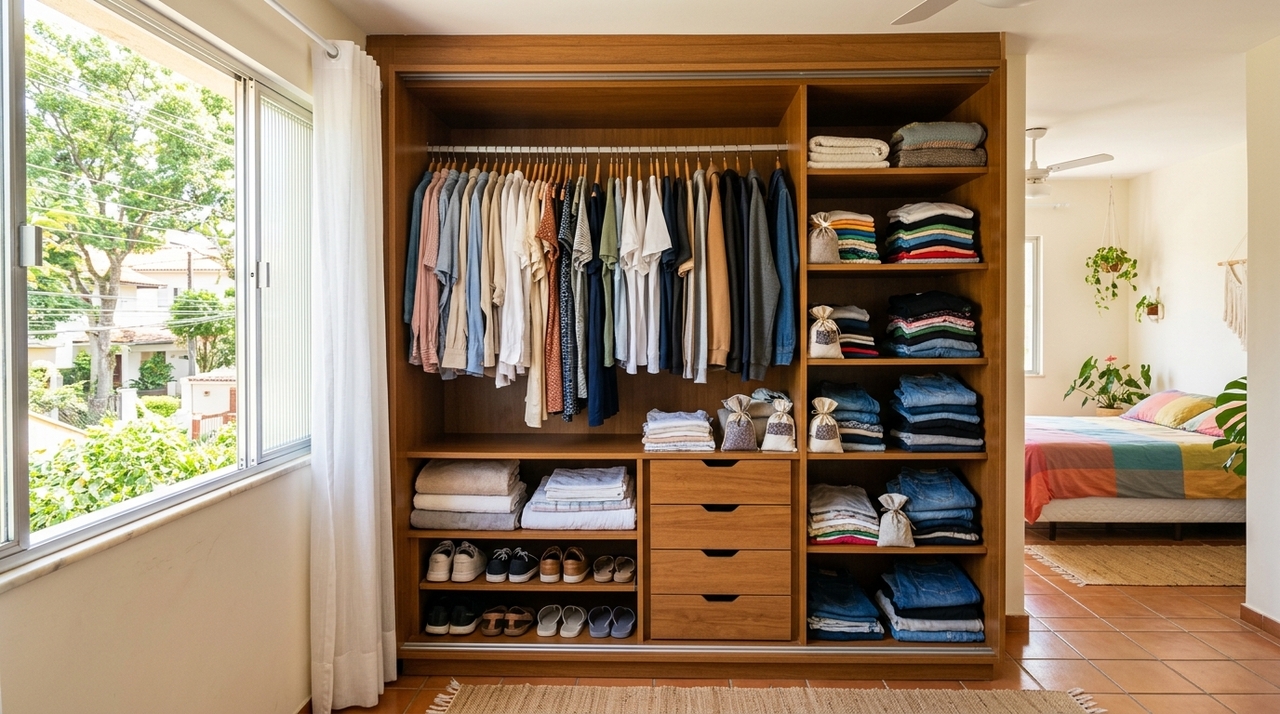 Como eliminar o cheiro de mofo no guarda-roupa e acabar de vez com esse problema incômodo? Uma forma prática de localizar a origem do odor é esvaziar o guarda-roupa aos poucos, observando onde o cheiro é mais intenso.