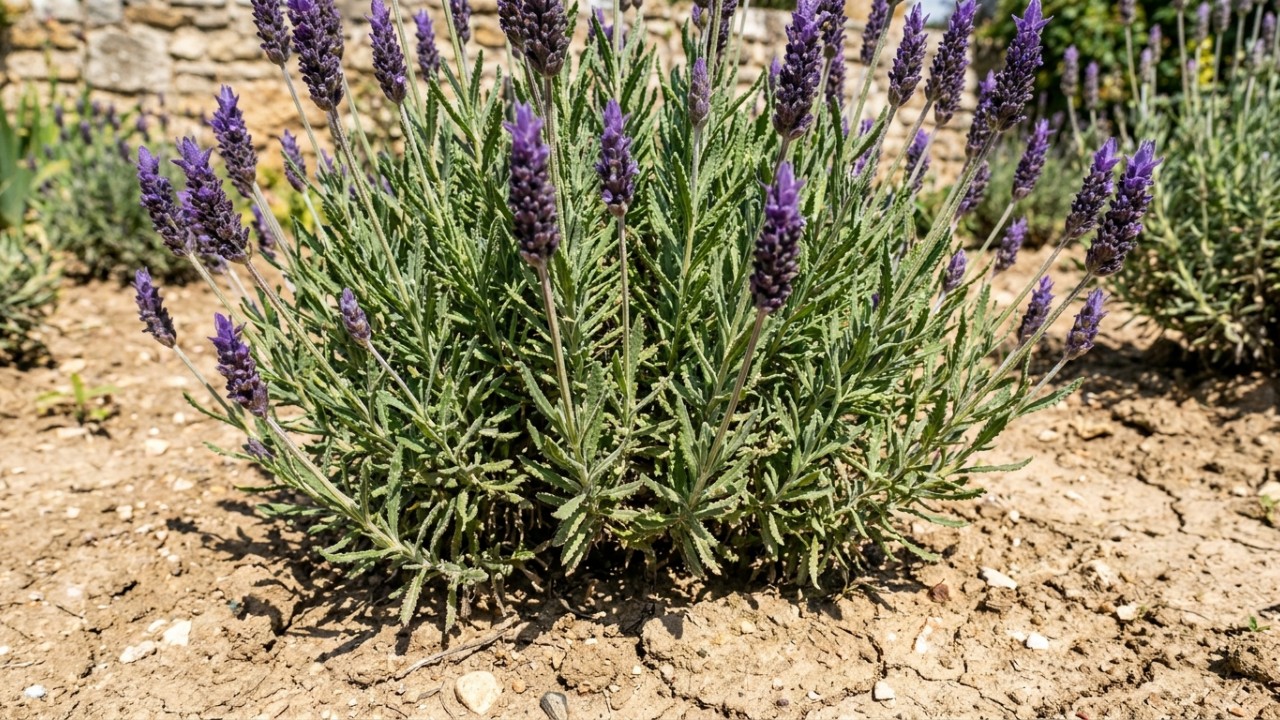 O segredo para o sucesso da lavanda em vasos é garantir uma excelente drenagem e o espaçamento correto entre as plantas. – Imagem gerada por IA