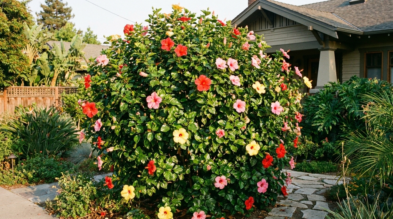 Nem girassóis nem margaridas: este é o melhor arbusto florido para transformar seu jardim em um espetáculo de cores o ano todo O hibisco se destaca por um ciclo de floração prolongado, com picos em períodos mais quentes, mas mantendo botões em boa parte do ano em climas amenos.