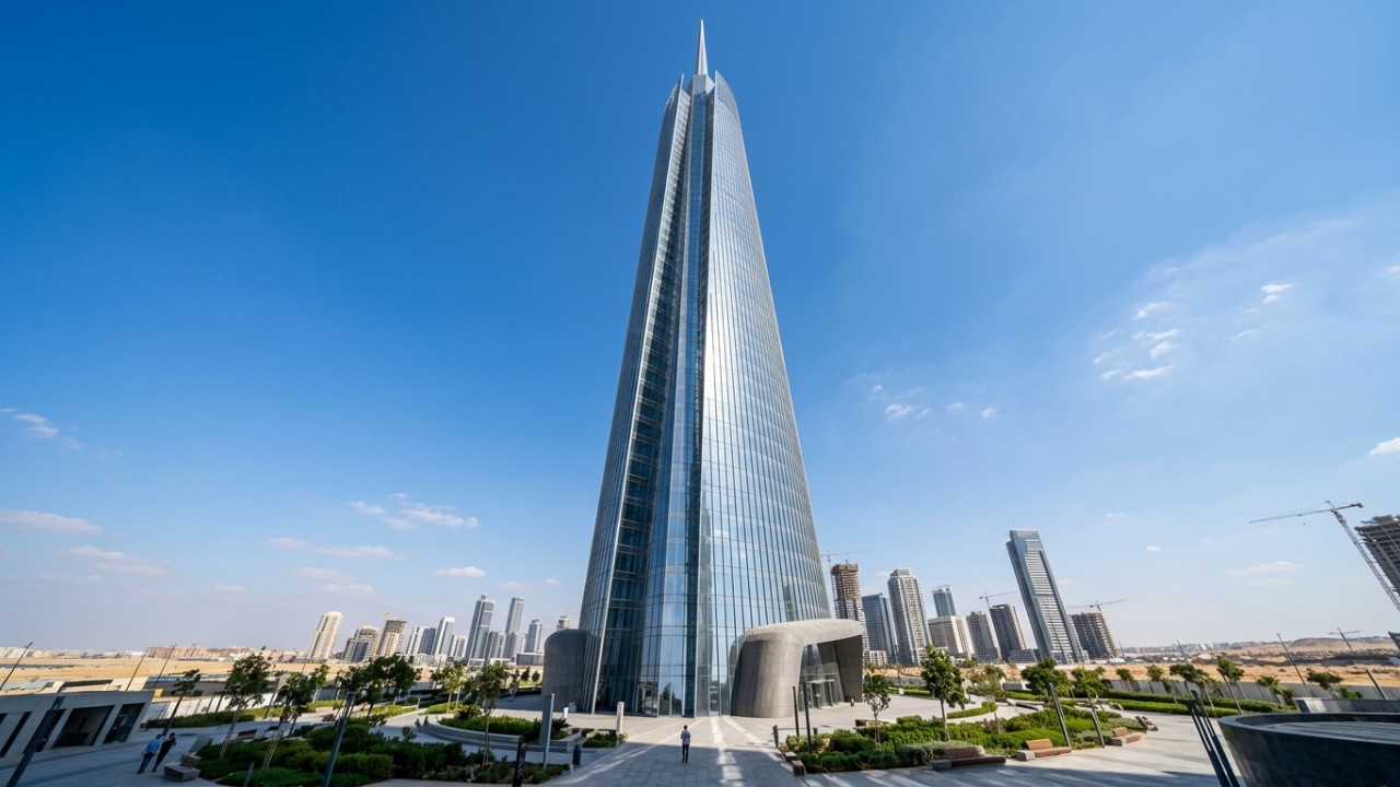 A Nova Capital Administrativa do Egito surge como um marco da engenharia moderna no deserto. – Imagem gerada por IA
