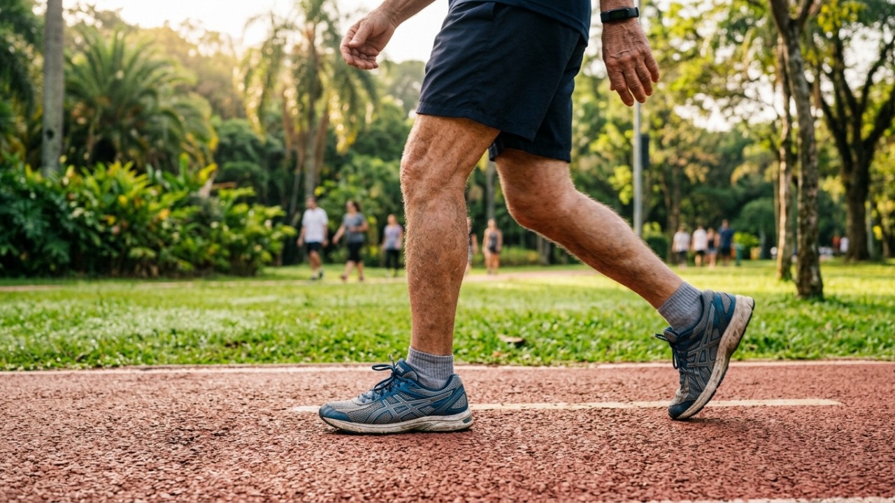 A busca pela saúde integral e pela autonomia supera os apelos estéticos e motiva idosos a manterem a constância nos exercícios físicos. – Imagem gerada por IA