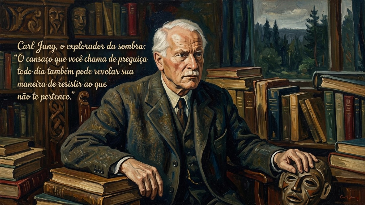 O cansaço frequentemente rotulado como preguiça representa um mecanismo de defesa contra aquilo que não faz parte do seu caminho. – Imagem gerada por IA