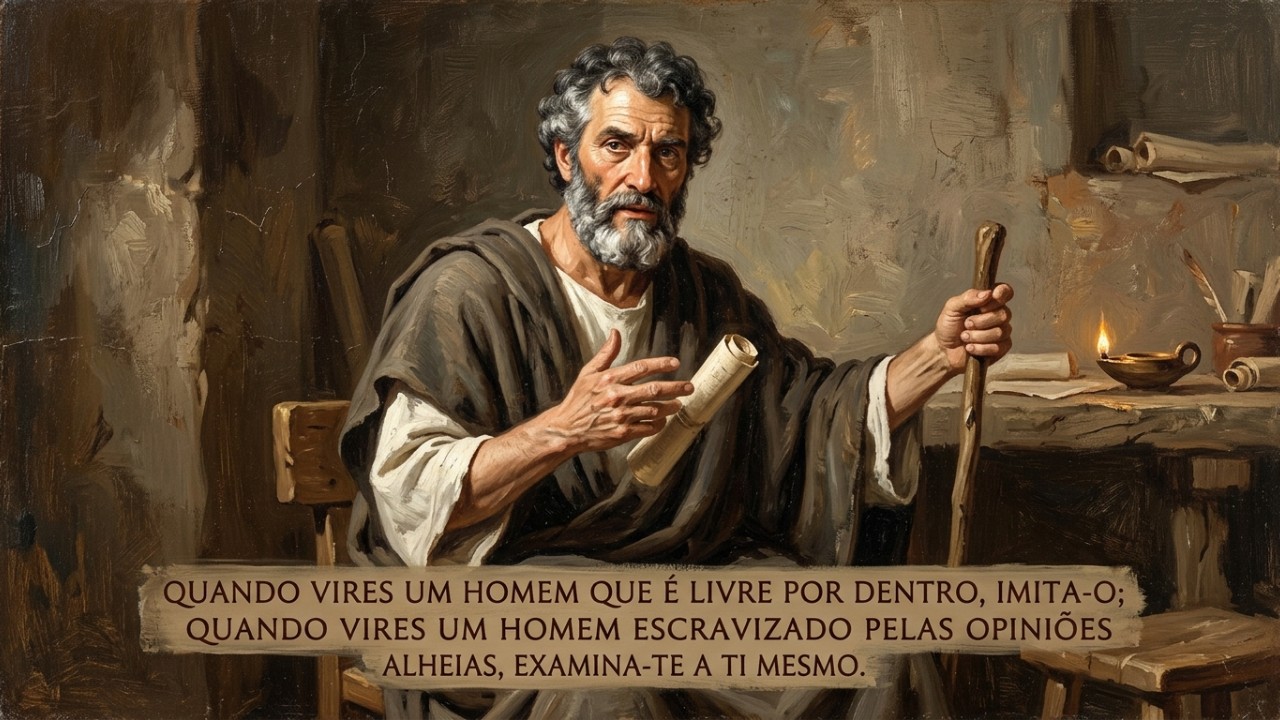 Desenvolver a independência mental contra as validações externas é o caminho estoico para proteger o equilíbrio emocional e evitar o esgotamento diário. – Imagem gerada por IA