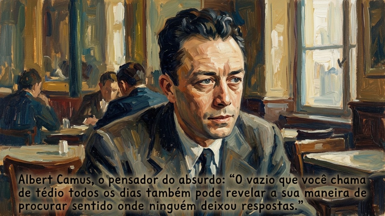 A verdadeira liberdade nasce da revolta ativa contra o absurdo e da aceitação lúcida de nossa finitude. – Imagem gerada por IA