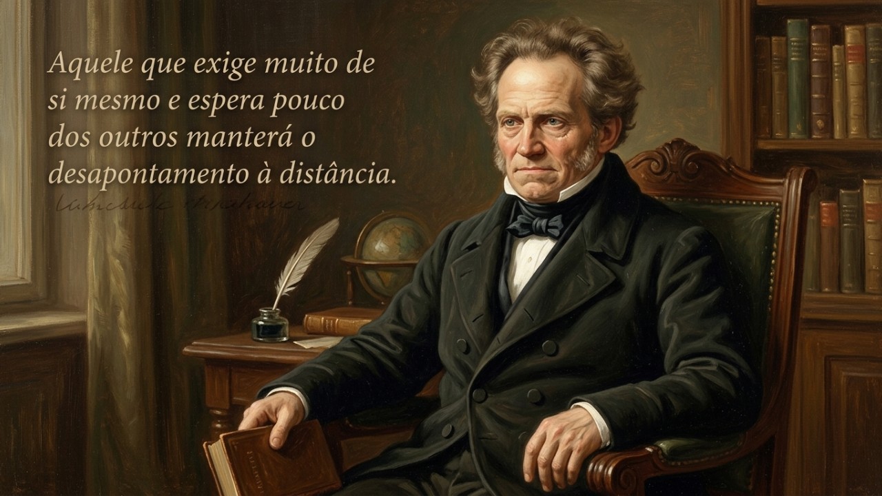O pensamento realista de Schopenhauer oferece uma base sólida para blindar a mente contra as frustrações das relações cotidianas. – Imagem gerada por IA