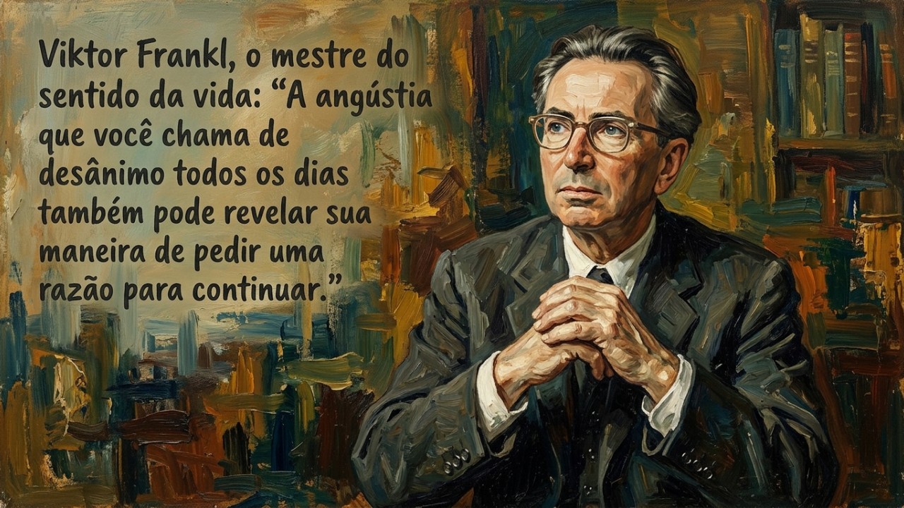 Viktor Frankl, o mestre do sentido da vida: “A angústia que você chama de desânimo todo dia também pode revelar o seu jeito de pedir um motivo para continuar” A busca por um propósito real é o caminho fundamental para superar o vazio existencial provocado pela rotina automática. – Imagem gerada por IA