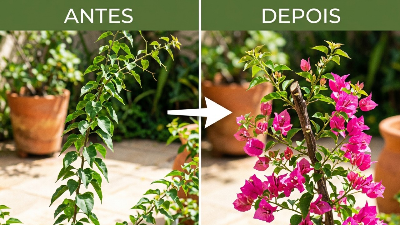 A planta mediterrânea extremamente resistente para cultivar na varanda: como cuidar e fazer florescer A escolha de um vaso médio com boa drenagem e espaço para as raízes garante o crescimento saudável e a floração exuberante da buganvília na varanda. – Imagem gerada por IA