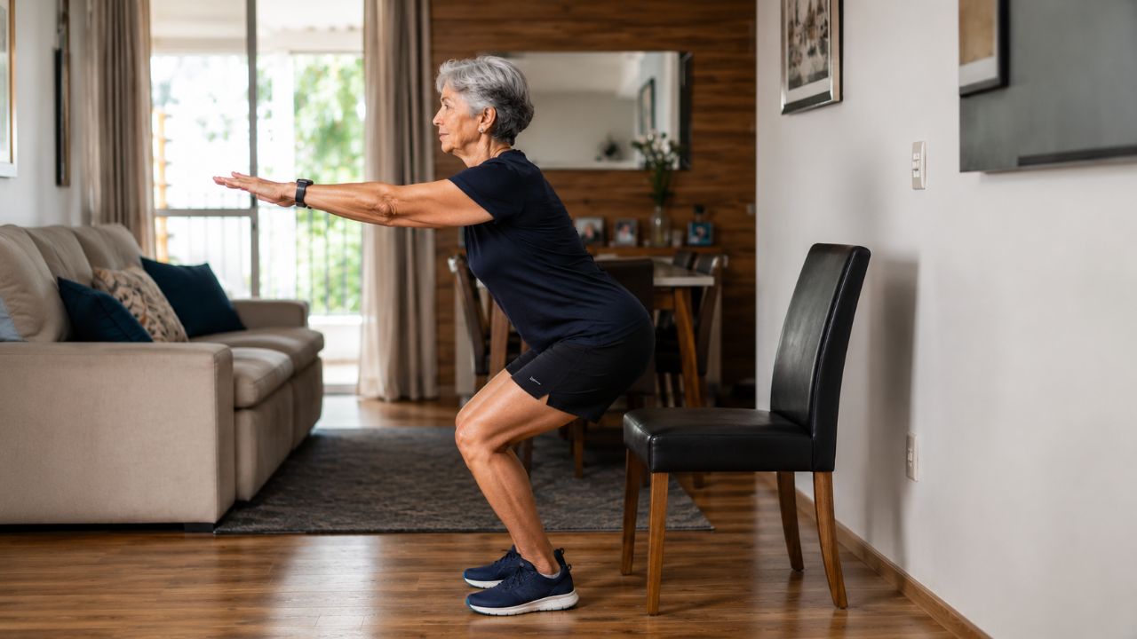 Estes são os 6 exercícios de força que pratico para estar em melhor forma do que aos 40 anos Exercícios acessíveis fortalecem o corpo de forma equilibrada, sem precisar de aparelhos.