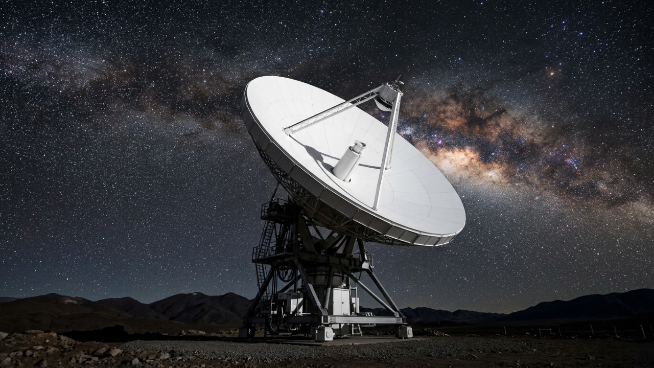 A atração de matéria gasosa entre as duas estrelas gera flutuações eletromagnéticas que solucionam um mistério científico de décadas. – Imagem gerada por IA
