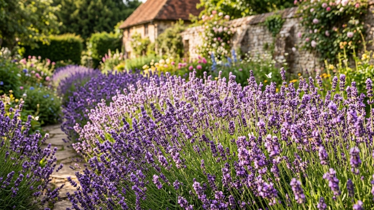Cultivar lavanda transforma seu espaço externo em um refúgio de paz e perfume. – Imagem gerada por IA