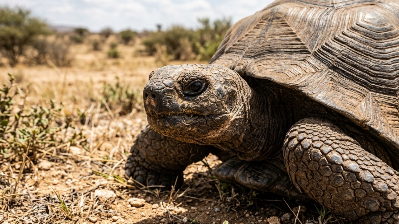 Tentaram plantar árvores por décadas e falharam várias vezes, então soltaram 500 tartarugas gigantes e, cinco anos depois, o solo começou a ficar verde onde antes só havia areia Projetos de conservação no Senegal devolvem tartarugas ao seu habitat para recuperar o solo e proteger a biodiversidade local. – Imagem gerada por IA
