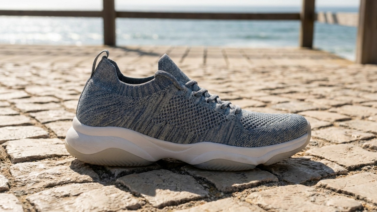 Adeus aos pés cansados os melhores sapatos leves e respiráveis, perfeitas para usar na cidade ou na praia O calçado ideal garante viagens mais confortáveis e evita o cansaço excessivo nos pés. – Imagem gerada por IA