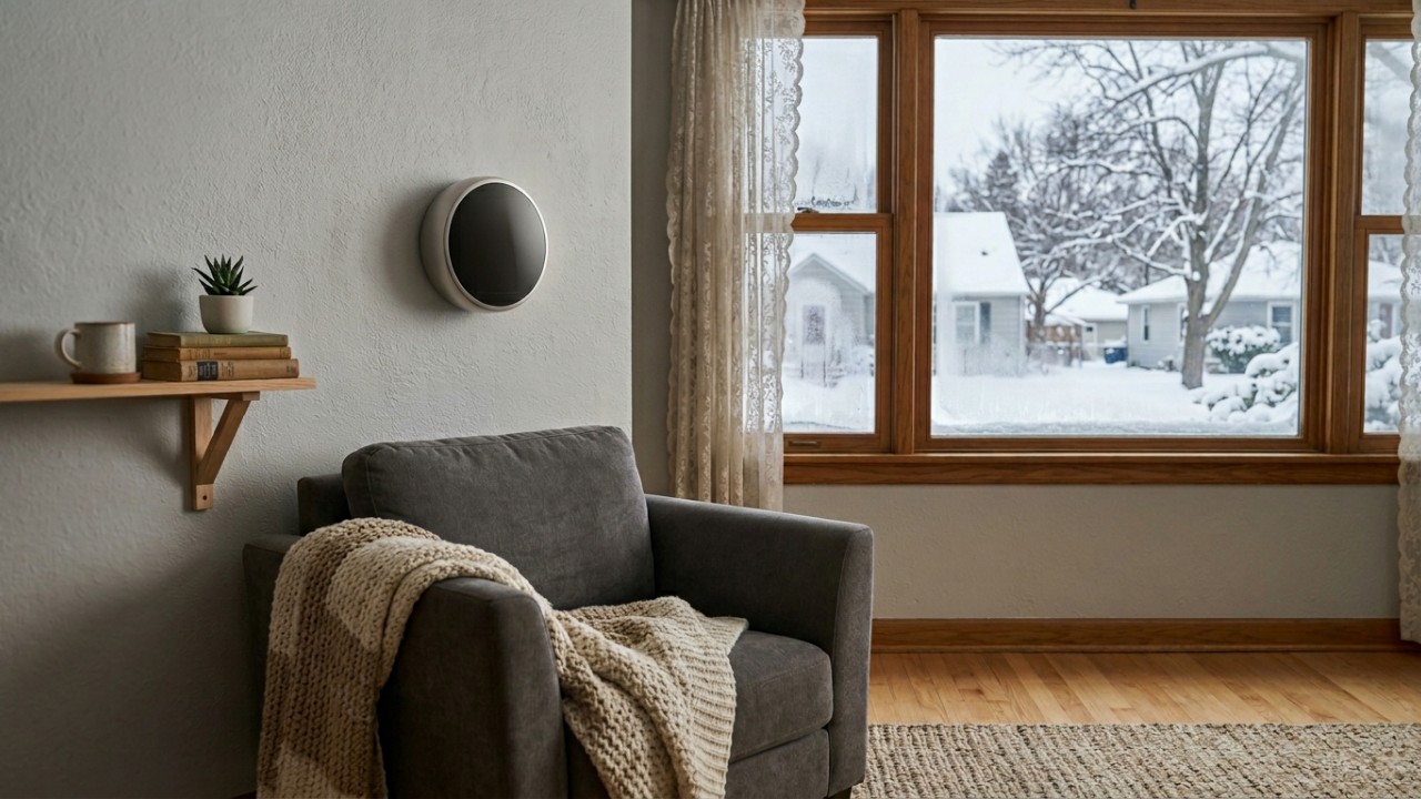 O ajuste de inverno no termostato que aquece a casa sem pesar tanto na conta de energia Diminuir a temperatura do aparelho ao dormir ou sair de casa reduz o desperdício e gera uma economia de até dez por cento na fatura. – Imagem gerada por IA