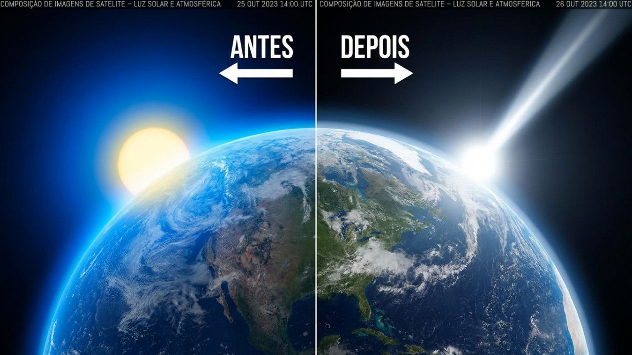Do espaço sideral, os astronautas observam que a verdadeira tonalidade do Sol é o branco total. – Imagem gerada por IA