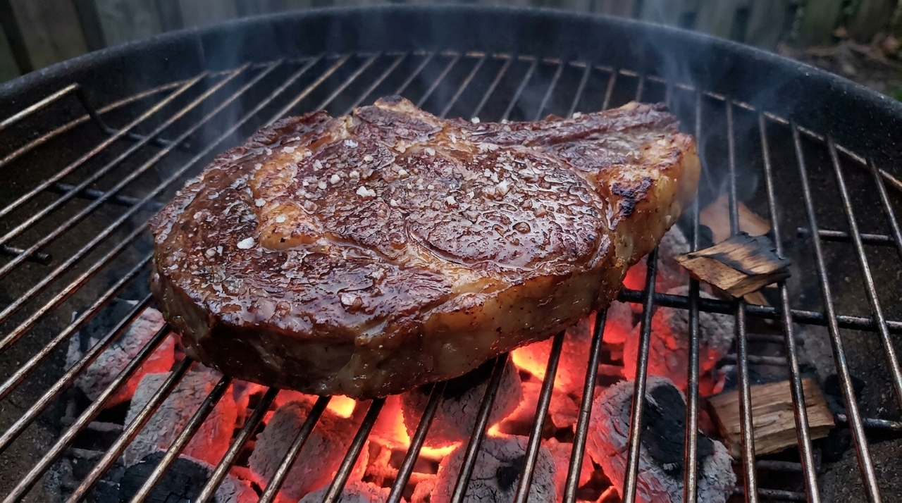O melhor momento é pouco antes de levar a carne para a grelha ou logo depois que ela entra sobre a brasa, quando o fogo já virou calor constante.