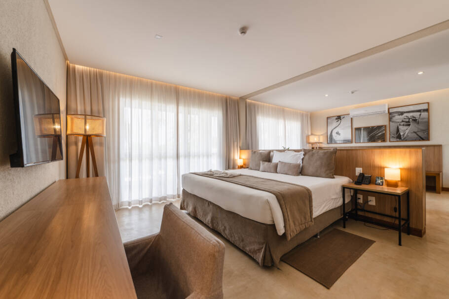 Um dos quartos do Hotel-Boutique & SPA Ponta de Inhambupe